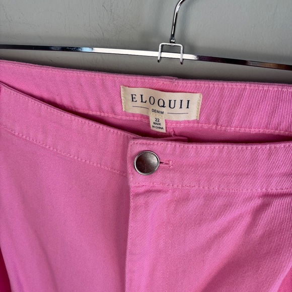 Eloquii Pink Cargo Jean Size 22 - Picture 3 of 4